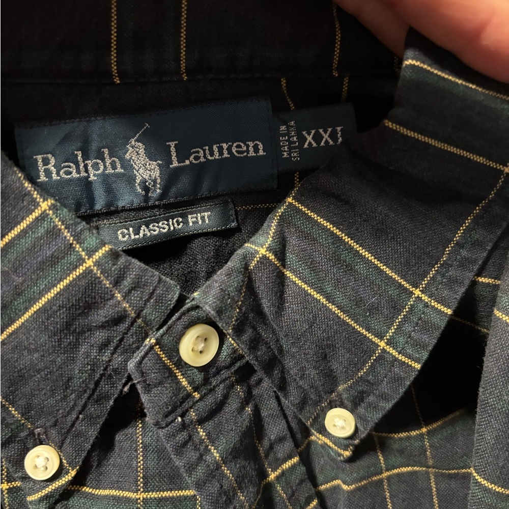 Ralph Lauren Black Checkered Shirt